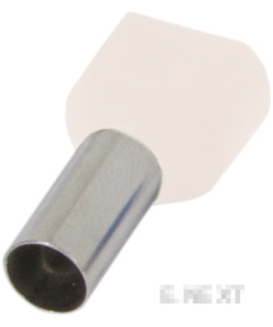 КАБЕЛНА ОБУВКА, ИЗОЛИРАНА E.TERMINAL.STAND TE.2.0.5.БЯЛА (TE0508 БЯЛА) 2X0,5 MM²,БЯЛА