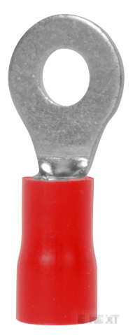 CABLE SHOE,INSULATED E.TERMINAL STAND.RV3.3,5.5RED 2.5-4MM², RED