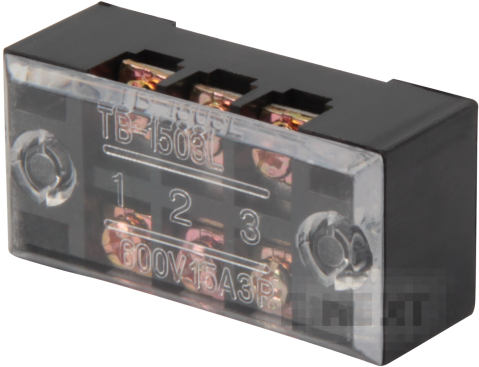 TERMINAL BOARD WITH PROTECTIVE COVER E.TC.PROTECT.15.3, 15A, 3 POLE