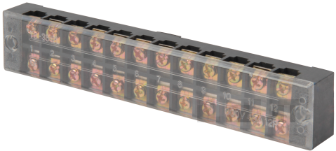TERMINAL BOARD WITH PROTECTIVE COVER E.TC.PROTECT.45.12, 45A, 12 POLE