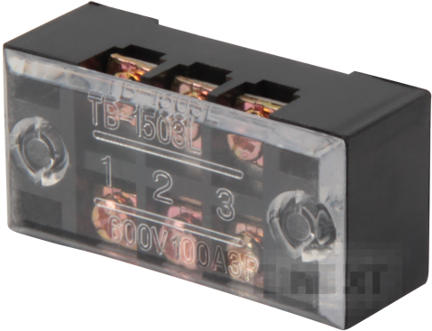 TERMINAL BOARD WITH PROTECTIVE COVER E.TC.PROTECT.100.3, 100A, 3 POLE