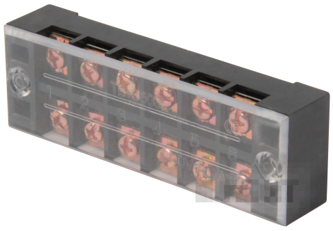 TERMINAL BOARD WITH PROTECTIVE COVER E.TC.PROTECT.100.6, 100A, 6 POLE