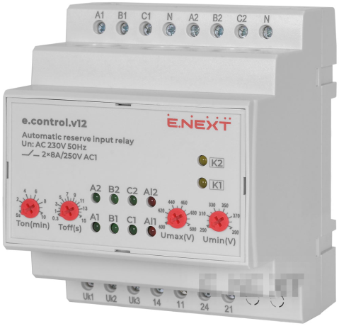 RELAY FOR AUTOMATIC LOAD TRANSFER E.CONTROL.V12