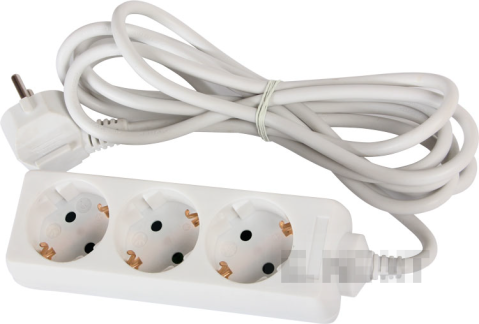 SPLITTER E.ES.3.3.Z 3 SOCKETS, 3 M, WITH PROTECTION