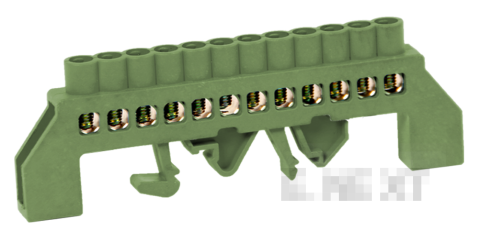 BUS NUTS E.BSI.PRO.2.12 GREEN IN INSULATED CASE UNIVERSAL GREEN