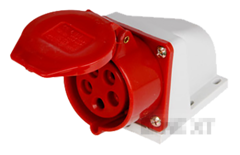 WALL INDUSTRIAL SOCKET E.SOCKET.PRO.5.32, 5P., 380V, 32A (125)