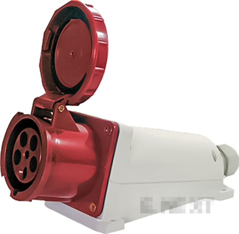 WALL INDUSTRIAL SOCKET E.SOCKET.PRO.5.63, 5P., 380V, 63A (135)