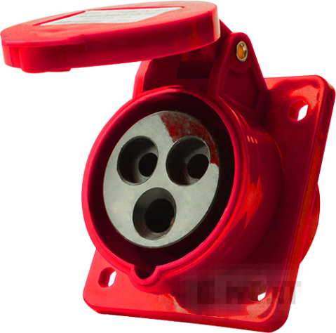 КОНТАКТ ИНДУСТРИАЛЕН ЗА ТАБЛО E.SOCKET.PRO.3.16.WALL, 3P., 220V, 16А (413)