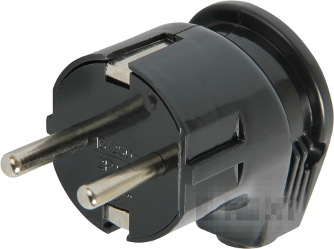 HOUSEHOLD PLUG E.PLUG.ANGLE.008.16, SHUKO, 16A ANGLE BLACK