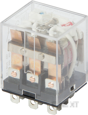 МЕЖДИННО РЕЛЕ E.CONTROL.P1036L С LED ИНДИКАЦИЯ 10А, 3 ГРУПИ КОНТАКТИ, БОБИНА 230V АC