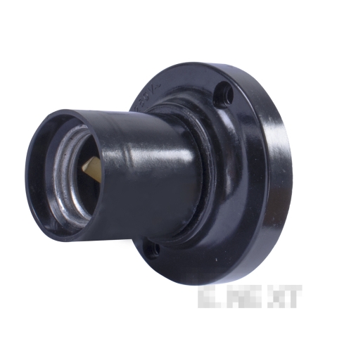 ФАСУНГ БАКЕЛИТОВ НАСТЕНЕН E.LAMP SOCKET WALL SIDE.E27.BK.BLACK, ЧЕРЕН