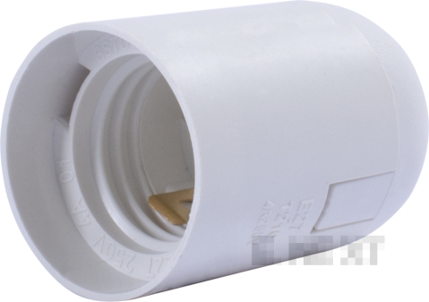 ПЛАСТМАСОВ ФАСУНГ E.LAMP SOCKET.E27.PL.WHITE, E27, БЯЛ