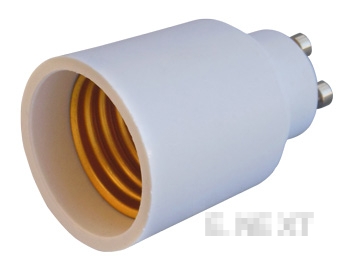 ADAPTER/ADAPTER FROM GU10 TO E27, WHITE E.LAMP ADAPTER.GU10/E27.WHITE
