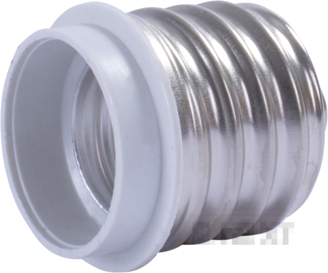 ПРЕХОДНИК E.LAMP ADAPTER.Е40/Е27.WHITE, ОТ ЦОКЪЛ Е40 КЪМ Е27, ПЛАСТМАСОВ