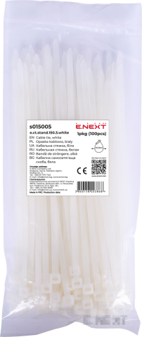 КАБЕЛНИ ПРЕВРЪЗКИ E.CT.STAND.150.3.WHITE (100БР.) БЕЛИ
