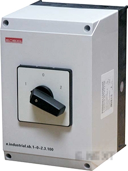 PACKAGE SWITCH IN THE ENCLOSURE E.INDUSTRIAL.SB.1-0-2.3.32, 3P, 32A (1-0-2)