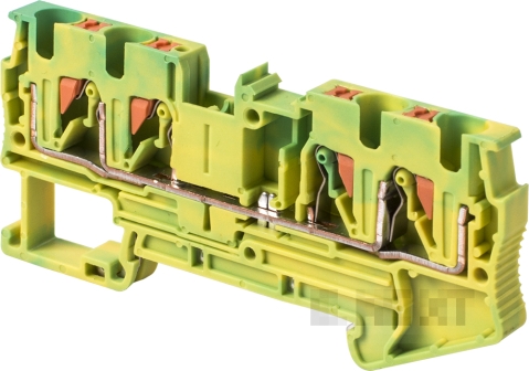 LINE TERMINAL YELLOW-GREEN E.TC.Z.DIN.SPRING.4.2-2