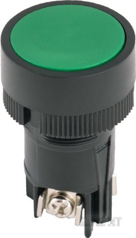 BUTTON PLASTIC WITHOUT FIXATION E.MB.EA135 GREEN 1NO+1NC