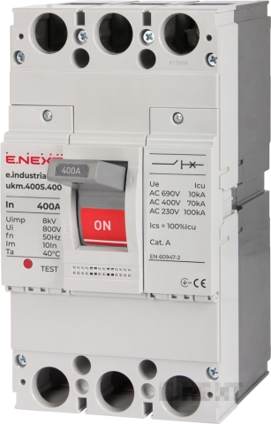 МОЩНОСТНИ АВТОМАТИЧЕН ПРЕКЪСВАЧ E.INDUSTRIAL.UKM.400S.400, 3Р, 400А