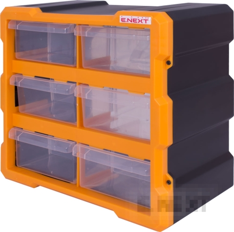 ОРГАНАЙЗЕР ПЛАСТМАСОВ, E.TOOLBOX.PRO.20, 6 СЕКЦИИ 267Х157Х262ММ