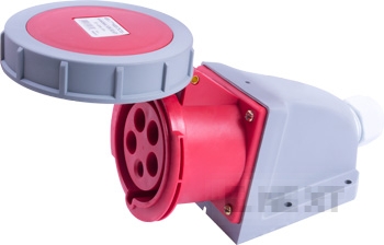 Стационарен контакт e.socket.125.32.67, 5p., 400V, 32A, IP 67