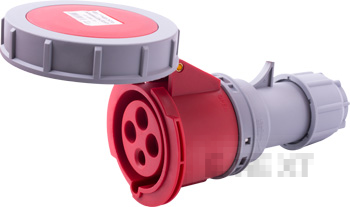 Portable power socket E.SOCKET.224.32.67, 4P, 400V, 32A, IP67