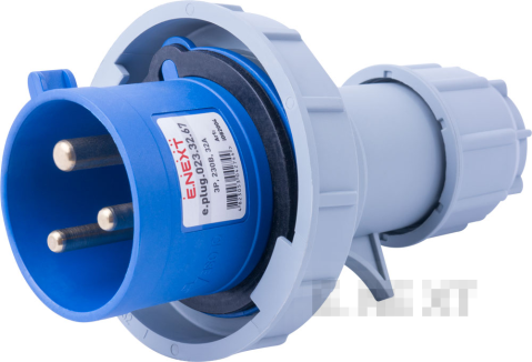 Portable power plug E.PLUG.023.32.67, 3P, 230V, 32A, IP67