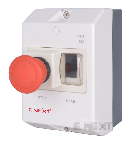Пластмасов корпус E.MP.PRO.BOX IP54 с бутон "Стоп"