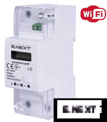 Contor electronic de electricitate monofazat e.control.w07, 5–65A, clasa 1.0, multifuncțional