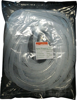 Spiral cable wrap e.spiral.stand.15, 15-70 mm, 10m