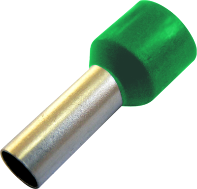 КАБЕЛНА ОБУВКА ИЗОЛИРАНА, ВТУЛКОВА E.TERMINAL.STAND..E1008.GREEN 1,0 MM², ЗЕЛЕНА