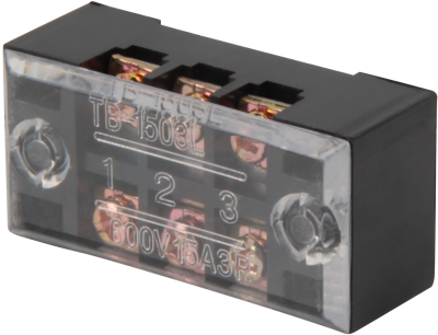 TERMINAL BOARD WITH PROTECTIVE COVER E.TC.PROTECT.15.3, 15A, 3 POLE