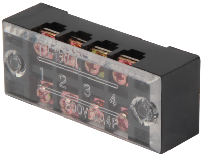 TERMINAL BOARD WITH PROTECTIVE COVER E.TC.PROTECT.60.4, 60A, 4 POLE