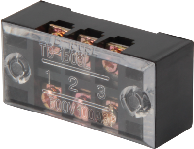 TERMINAL BOARD WITH PROTECTIVE COVER E.TC.PROTECT.100.3, 100A, 3 POLE