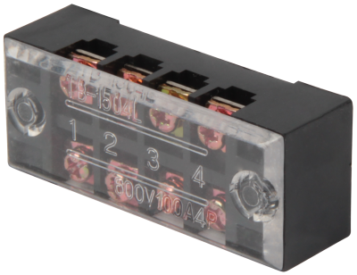 TERMINAL BOARD WITH PROTECTIVE COVER E.TC.PROTECT.100.4, 100A, 4 POLE