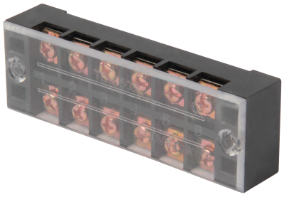 TERMINAL BOARD WITH PROTECTIVE COVER E.TC.PROTECT.100.6, 100A, 6 POLE