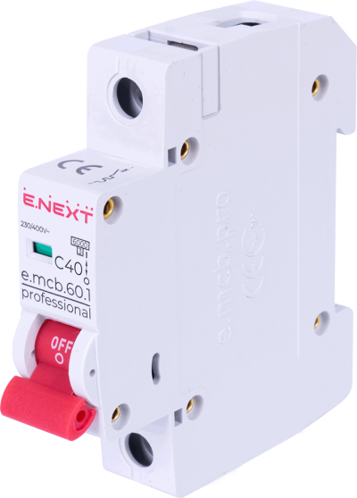 MODULAR CIRCUIT BREAKER E.MCB.PRO.60.1.C 40 NEW, 1P, 40A, C, 6KA NEW