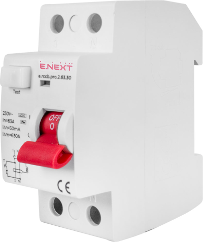 FAULT CURRENT PROTECTION DTZ E.RCCB.PRO.2.63.30, 2P, 63A, 30MA