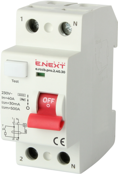 FAULT CURRENT PROTECTION DTZ E.RCCB.PRO.2.40.30, 2P, 40A, 30MA