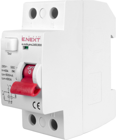 FAULT CURRENT PROTECTION DTZ E.RCCB.PRO.2.63.300, 2P, 63A, 300MA