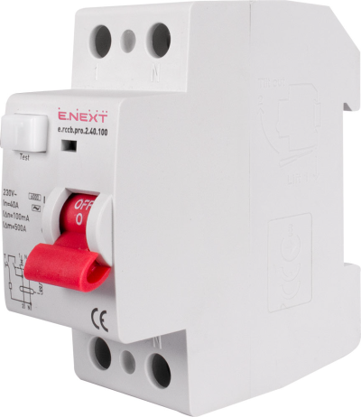 FAULT CURRENT PROTECTION DTZ E.RCCB.PRO.2.40.100, 2P, 40A, 100MA