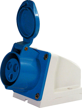 WALL INDUSTRIAL SOCKET E.SOCKET.PRO.3.32, 3P., 220V, 32A (123)