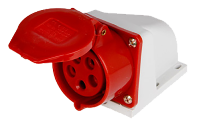 WALL INDUSTRIAL SOCKET E.SOCKET.PRO.5.32, 5P., 380V, 32A (125)