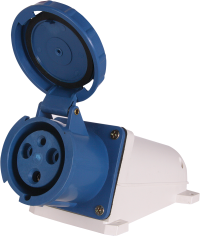 WALL INDUSTRIAL SOCKET E.SOCKET.PRO.3.63, 3P., 220V, 63A (133)