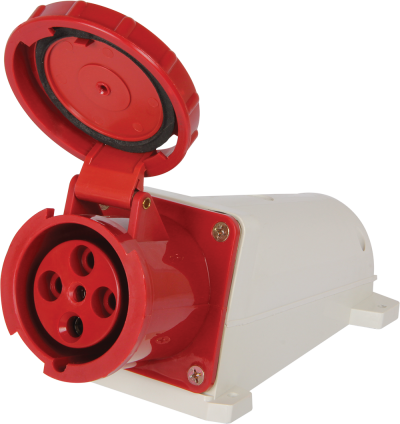 WALL INDUSTRIAL SOCKET E.SOCKET.PRO.4.63, 4P., 380V, 63A (134)
