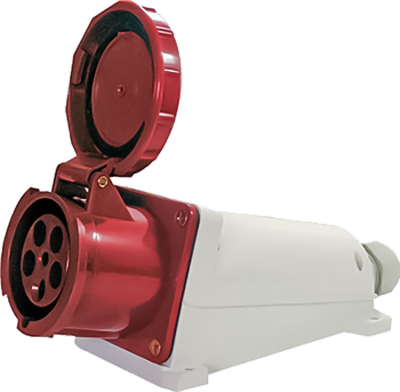 WALL INDUSTRIAL SOCKET E.SOCKET.PRO.5.63, 5P., 380V, 63A (135)