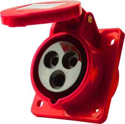 КОНТАКТ ИНДУСТРИАЛЕН ЗА ТАБЛО E.SOCKET.PRO.3.16.WALL, 3P., 220V, 16А (413)
