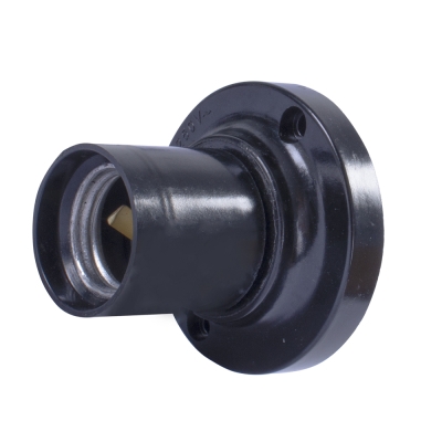 ФАСУНГ БАКЕЛИТОВ НАСТЕНЕН E.LAMP SOCKET WALL SIDE.E27.BK.BLACK, ЧЕРЕН