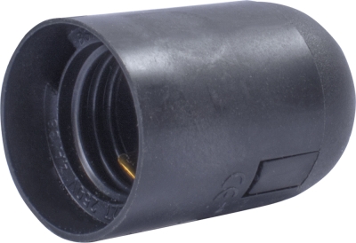 ФАСУНГ ПЛАСТМАСОВ Е27, ЧЕРЕН E.LAMP SOCKET.E27.PL.BLACK