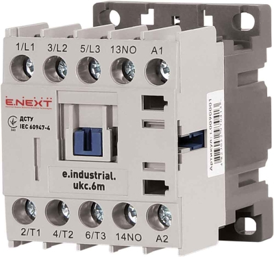 КОНТАКТОР E.INDUSTRIAL.UKC.6M.220, 6А, 220V, NO, SMALL